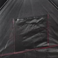 Outsunny 2-4 People Ice Fishing Shelter, Pop-Up Portable Ice Fishing Tent with Carry Bag, Two Doors, Windows and Vents, Ice Shanty for Winter Fishing, Red(m-9)