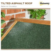 Outsunny 30" x 21" x 71" Garden Storage Shed, Outdoor Tool Utility Storage House  with 3 Tier Shelves and Roof, Brown(m-9)