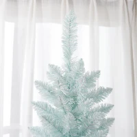 HOMCOM 5ft Pencil Christmas Trees, Skinny Artificial Christmas Tree for Xmas Holiday Decor, Gradient Blue(m-9)