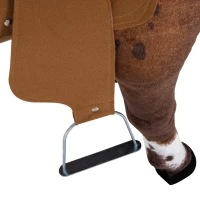 Qaba Sound-Making Ride On Horse for Toddlers 3-5, with Neighing and Galloping Sound, Stuffed Animal Horse Toy for Kids with Padding, Soft Feel, Brown(m-7)