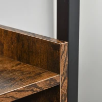 HOMCOM Retro Industrial 9-bottle Wine Rack Storage Cabinet Serving Bar Wood Buffet with  Glass Holders(m-10)