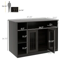PawHut 47" Dog Crate Furniture with Storage, for Large Medium Dogs, Brown(m-3)