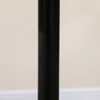 HOMCOM Modern Kitchen Table for 2 People, Round Dining Table with Steel Base for Living Room, Dining Room, Black(m-9)