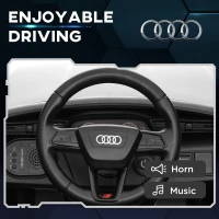 Qaba 12V Battery Powered Kids Electric Car, Audi Q8 etron Sportback Licensed Ride on Car w/ Remote Control, White(m-6)