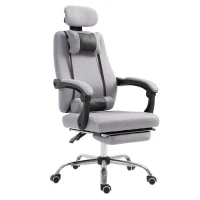 Vinsetto Ergonomic Executive High Back Office Chair with Footrest,Lumbar Support,Grey(m-2)