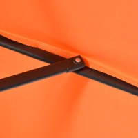 Outsunny 6.6FT Patio Umbrella, Outdoor Parasol with 6 Solid Ribs, Orange(m-10)