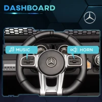 Aosom Licensed Mercedes-Benz Unimog 12V Kids Ride on Truck with Remote Control, Battery Powered Electric Car with Spring Suspension, LED Light, Horn, Music, White(m-5)