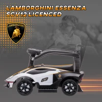 Aosom Toddler Push Car, Lamborghini Stroller Walking Car Age for 1-3, White(m-4)