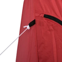 Outsunny 5-8 People Ice Fishing Shelter, Pop-Up Portable Ice Fishing Tent with Carry Bag, Two Doors, Windows and Vents, Ice Shanty for Winter Fishing, Red(m-8)