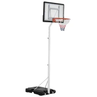 Soozier Portable Basketball Hoop, 7ft-8.5ft Height Adjustable Basketball System with Wheels & 32.3" Backboard for Youth Junior(m-11)