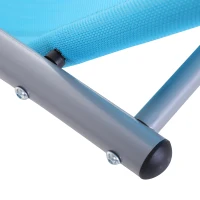 Outsunny Zero Gravity Rocking Chair Outdoor Chaise Lounge Chair Recliner Rocker with Detachable Pillow and Weather-Fighting Fabric for Patio, Deck, Pool, Light Blue(m-7)