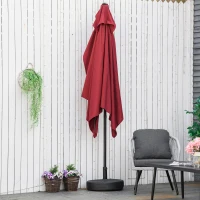 Outsunny Fillable Patio Umbrella Base Stand, Round Plastic Umbrella Holder for Outdoor, Patio, Garden, Deck and Beach, 46lb Capacity Water or 57lb Capacity Sand, Fit Dia 38mm Pole, Black(m-7)