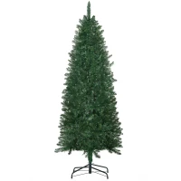 HOMCOM 6' Artificial Christmas Tree, Unlit Xmas Tree with Realistic Branch Tips for Indoor, Home, Holiday, Green(m-1)
