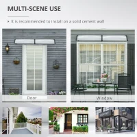Outsunny Awning Door Canopy, 78.7" x 37.8", Polycarbonate Front Door Outdoor Patio Cover for UV Protection, Clear(m-6)