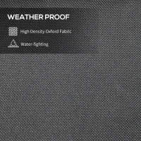 Outsunny Waterproof Patio Umbrella Cover, 300D Banana Parasol Protector with Zipper for Outdoor Garden, Patio, Dark Grey(m-4)