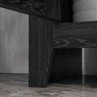 HOMCOM 48" Farmhouse Kitchen Pantry Storage Cabinet with Barn Door, Kitchen Pantry Cabinet with Adjustable Shelves, Black(m-10)