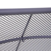 Outsunny Adjustable Balcony Hanging Railing Table, Metal Mounting Mini Wall Desk Storage Rack, Outdoor Flower Stand Serving Table Rectangle, Grey(m-10)