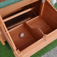 PawHut 88" Large Wooden Chicken Coop Outdoor Hen House Poultry Cage Pen Backyard with Run, Nesting Box, Waterproof Roof and Removable Tray, Natural(m-8)