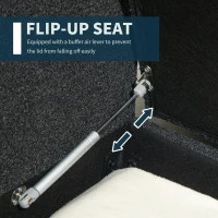 HOMCOM Upholstered Storage Bench with Arms, Modern Ottoman Bench for Bedroom, Entryway, and Living Room, Black(m-6)