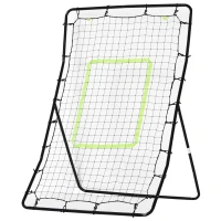Soozier 4 x 5.7ft Volleyball Rebounder Net with Strike Zone, Baseball Lacrosse Training Net for Pitching and Fielding(m-11)