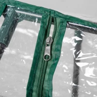 Outsunny 47" x 24" x 24" Portable Mini Tunnel Greenhouse Garden Planting Outdoor Flower Warm House Box with 2 Windows Steel Frame Weatherized Cover, Clear(m-10)