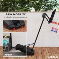 Qaba Kids Basketball Hoop, 6.6-8.5ft Adjustable Height Basketball Net with Weight Bag, for Indoor Outdoor, for 6+ Years(m-6)