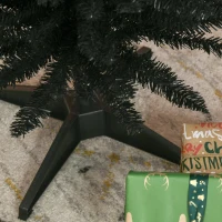 HOMCOM 5FT Artificial Christmas Tree, Pencil Christmas Tree with Realistic Branches, Stable Stand, Black(m-10)