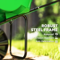 Outsunny Broadcast Spreader, 40 L Walk-Behind Fertilizer Spreader with 8.5" Wheels for Fertilizer, Seeds, Salt, 132 LB Capacity(m-7)