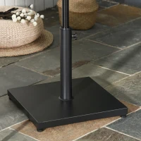 Outsunny 40 lbs Steel Square Umbrella Base Stand w/ Adjustable Knob Parasol Stand Garden Patio Outdoor Home, Black(m-7)
