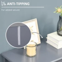 HOMCOM Kitchen Sideboard, Glass Door Buffet Cabinet, Bathroom Storage Cabinet with Adjustable Storage Shelf for Dining Room, Living Room, Grey(m-7)