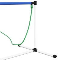 PawHut 4PCs Dog Agility Equipment Set with Adjustable Height Hurdles, Spray Water Tube, Whistle, Carry Bag, White(m-9)