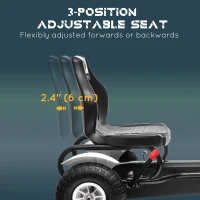 Aosom Pedal Go Kart for Kids, Pedal Car with Adjustable Bucket, Handbrake, 4 Rubber Wheels Powered Ride, White(m-4)