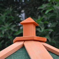 PawHut 70"H Wooden Bird Cage Hexagonal Outdoor Aviary with Doors(m-9)