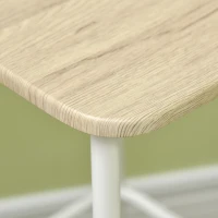 HOMCOM 3-Piece Dining Table and Chairs Set with Footrest, White(m-7)