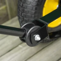 Outsunny Garden Dump Cart Heavy Duty 440lbs Wagon with Steel Frame and 12" Pneumatic Tires, Green(m-9)