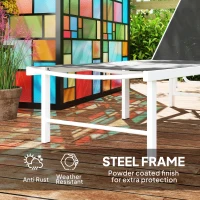 Outsunny Outdoor Lounge Chair, 5-Level Reclining Outdoor Chaise Lounge Tanning Chair with Mesh Seat, Grey(m-6)