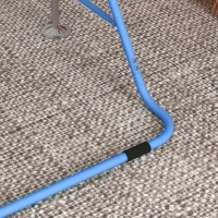 Qaba Folding Gymnastics Bar for Kids, Adjustable Height, Bubble Gum Blue(m-8)