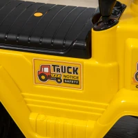 Aosom Ride On Forklift Toy No Power Construction Truck with Fork Tray Storage, for 3-4 Years Old, 33.9"x10.8"x 18.7", Yellow(m-10)