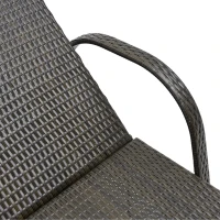 Outsunny Outdoor Chaise Lounge, 5-Level Adjustable Backrest Rattan Pool Lounge Chair with Wheels, Cushion & Headrest, Cream(m-9)