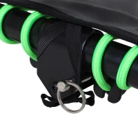 Soozier 48" Silent Mini Trampoline with Adjustable Handle Bar Fitness Trampoline Bungee Rebounder Jumping Cardio Trainer Workout for Adults or Teens Jump Exercise Equipment Green(m-10)