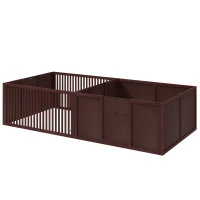 PawHut Whelping Box for Dogs Built for Mother's Comfort, Dog Whelping Pen with Removable Doors, Puppy Playpen for Indoors, Newborn Puppy Supplies & Essentials, 81" x 39" x 20", Coffee(m-11)