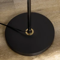 HOMCOM Adjustable Floor Lamps for Living Room, Standing Lamp for Bedroom with Balance Arm, Tall Black and Gold Lamp(m-9)