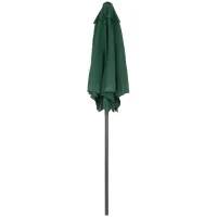 Outsunny 6.6FT Patio Umbrella, Outdoor Parasol with 6 Solid Ribs, Green(m-2)