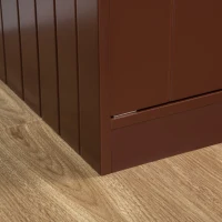 PawHut Elevated Dog Bowls with Storage Cabinet, Raised Dog Bowl Stand Pet Food Bowl Dog Feeding Station, Brown(m-9)