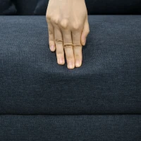 HOMCOM 53" 2 Seat Sofa, Modern Love Seats Furniture, Upholstered 2 Seater Couch with Throw Cushions, Solid Wood Frame, Blue(m-9)