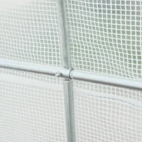 Outsunny 20' x 10' x 7' Large Walk-in Greenhouse, Steel Frame, PE Cover, 2 Doors, Outdoor Tunnel Hoop Hot House Kit for Tropical Plants, Flowers, Herbs and Vegetables, White(m-8)