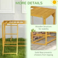 PawHut Wooden Chicken Activity Play w/ Swing Set, Chicken Coop Toy, Natural(m-6)