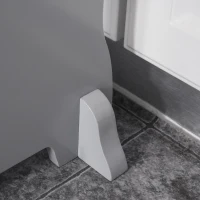 Qaba Toddler Tower Kitchen Helper for Children with 2 Non-Slip Steps and Support Handles - Grey(m-9)