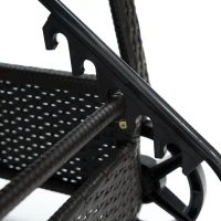 Outsunny 2 Reclining Chaise Lounge Chairs, Rolling Outdoor Chairs with Cushion, Pillow, Headrest, Armrests, and Wheels, Cream(m-8)