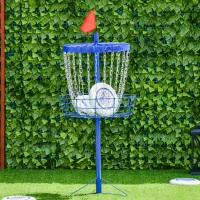 Soozier Portable Disc Golf Basket Target with 24-Chain, Travel Bag, Dark Blue(m-10)